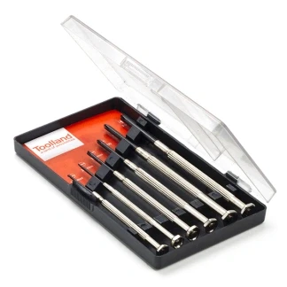 Afbeelding van Precisie schroevendraaierset Toolland 6 delig (Plat, Kruiskop)