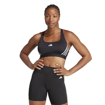Afbeelding van adidas Powerimpact Train Medium Support 3 Stripes Sportbeha voor dames