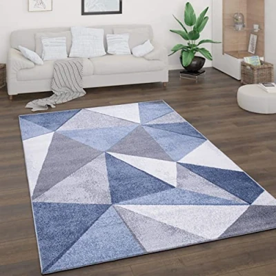 Afbeelding van Paco Home Vloerkleed Woonkamer Laagpolig Vintage Abstract Modern Geometrisch Ruitpatroon 200x280 cm
