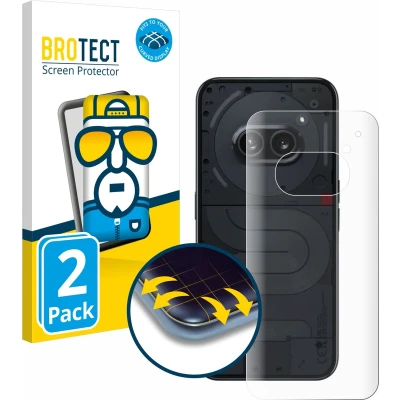 Afbeelding van BROTECT Screenprotector voor Nothing Phone (2a) (Achterkant) Folie Beschermfolie transparant volledig dekking (2 Stuks)
