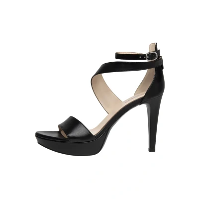 Afbeelding van Nerogiardini Sandalen met hoge hak, Dames, Maat: 37, Nero Leer