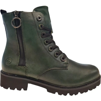 Afbeelding van Remonte Veterboots, Dames, Maat: 37, Waldgrün Leer