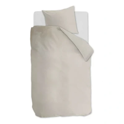 Afbeelding van Ambiante Cotton Uni Dekbedovertrek Eenpersoons 140x200/220 cm Zand