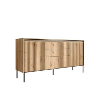 Afbeelding van Meubella Dressoir Timoteo Eiken 166 cm