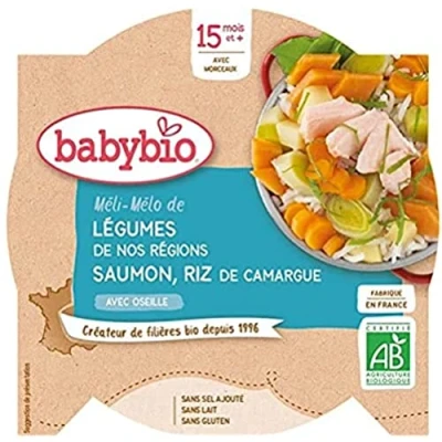 Afbeelding van Babybio Groentebord met zalm rijst 260 g 15+ maanden biologisch