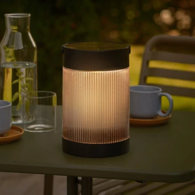 Afbeelding van Solar tafellamp Coupar, zwart, kunststof, IP44