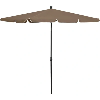 Afbeelding van Parasol met paal 210x140 cm taupe