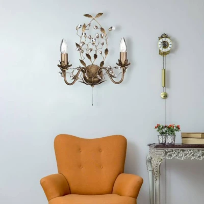 Afbeelding van Wandlamp Almandite Florentijnse stijl 2 lichtbr.