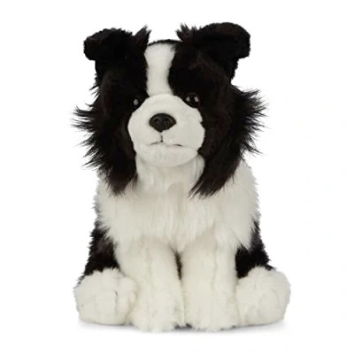 Image de Living Nature Border Collie, Chien en Peluche Doux et Réaliste, Écologique Naturli, 20cm
