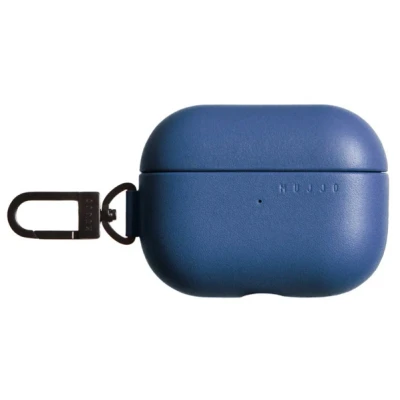Afbeelding van MUJJO Echelon Leather AirPods Pro (1 &amp; 2) Case Monaco Blue AP 001 BL