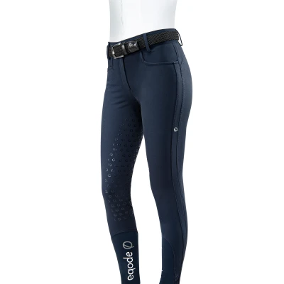 Image de EQODE by Equiline Pantalon d&#039;Équitation Darcey Full Grip Bleu 42