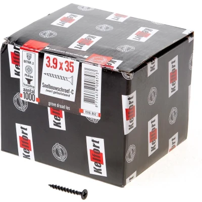 Afbeelding van Kelfort Snelbouwschroef gefosfateerd met trompetkop phillips s 3.9 x 35mm