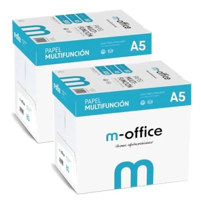 Afbeelding van 10 verpakkingen van 500 vellen multifunctioneel papier voor inkjet en laserprinters, DIN A5, 148 x 210 mm, ideaal kantoor thuis, m (5.000 vellen)