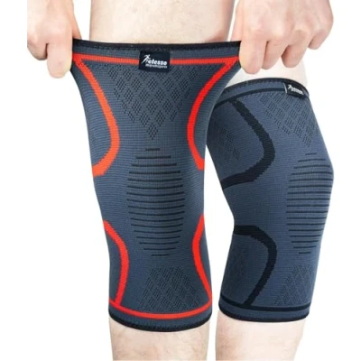 Afbeelding van Actesso Genouillère orthopédique élastique Genou soutien et soulagement pour douleurs articulaires foulures. Ambidextre convient aux hommes femmes (rose, S)