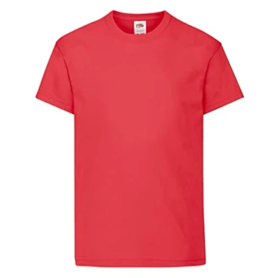 Afbeelding van Fruit of the Loom Valueweight T shirt voor kinderen, korte mouwen, Rood (Rood)