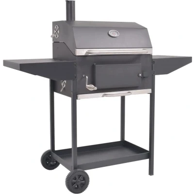 Afbeelding van Houtskoolbarbecue met onderplank zwart