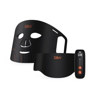 Afbeelding van Silk&#039;n Skincare LED Gezichtsmasker met lichttechnologie Dual Mask Set van 2 stuks: gezicht en nek Zwart