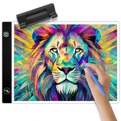 Afbeelding van Crafts&amp;Co Lightpad A4 Diamond Painting Tekenbord Kinderen Lichtpad Lichtplaat LED Zwart
