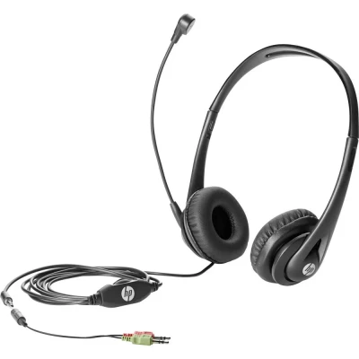 Afbeelding van HP Business V2 Over Ear headset Computer Kabel Zwart Ruisonderdrukking (microfoon) Volumeregeling, Microfoon uitschakelbaar (mute)
