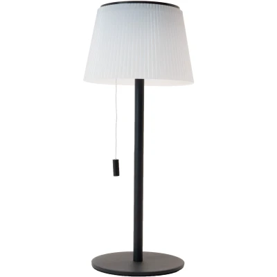 Afbeelding van EGLO Scordiano Tafellamp Oplaadbaar (tot 22 uur licht) Solar 38 cm Zwart/Wit Draadloos Binnen en Buiten Trekschakelaar