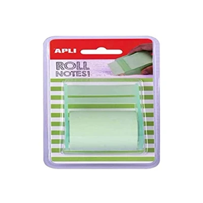 Afbeelding van APLI 18191 Zelfklevende notitiedispenser, 50 mm x 8 m, pastelgroen