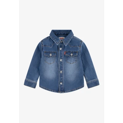 Afbeelding van Levi&#039;s MY First Barstow Unisex Overhemdblouse voor kinderen, Maat: 86, Blue denim