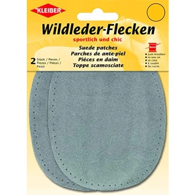 Afbeelding van Kleiber patch van suède, 12 x 10 cm, 1 paar, grijs