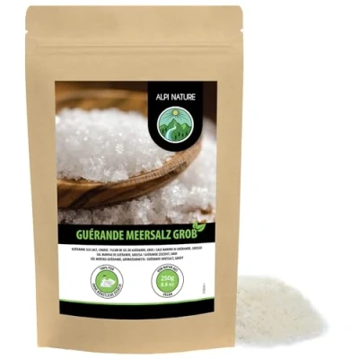 Image de Alpi Nature Fleur de Sel Guérande 250g, Mer Celtique Premium, Épice Gourmet Français PGI