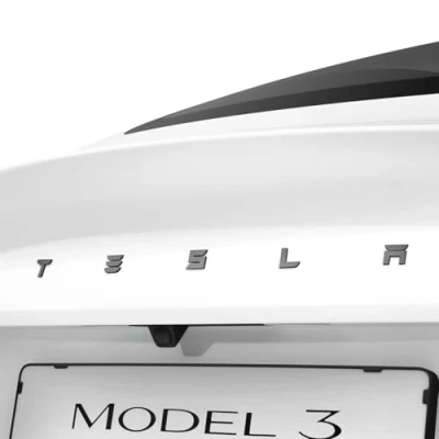 Afbeelding van Spigen Lot de 2 coques complètes avec logo arrière pour Tesla Model 3 2024 Carbone
