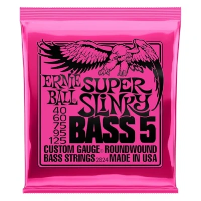 Afbeelding van Ernie Ball EB2824 40 125 5 string Super Slinky nikkel Plated Snarenset voor basgitaar