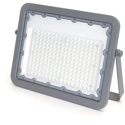 Afbeelding van Buitenlamp grijs LED bouwlamp 100W=900W schijnwerper daglichtwit 6500K 90 lichthoek waterdicht IP65