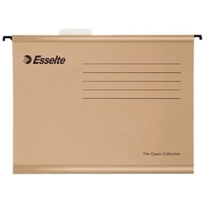 Afbeelding van ESSELTE 93291 Carpetas Colgante Kraft Naturel 230 g. Toegang Verticaal Visor Corto Rígido Lomo V Folio (caja 50 stuks) Natuurlijke kleur