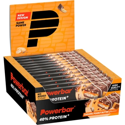 Afbeelding van Powerbar 40% Protein+ Crisp Bar 40g (12 stuks) Caramel Peanut Butter