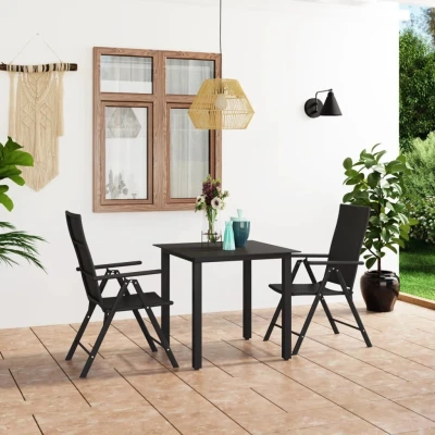 Afbeelding van 3 delige Tuinset zwart