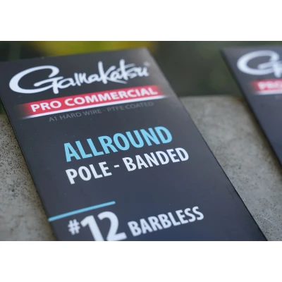 Afbeelding van Gamakatsu Pro Commercial Allround Pole Banded 15cm Barbless (8 pcs) Maat : haak 14 0.14mm