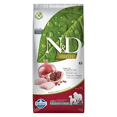 Afbeelding van N&amp;D Prime hondenvoeding Kip medium/maxi 12 kg.