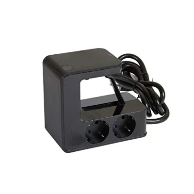 Afbeelding van Legrand, stekkerdoos meervoudige 4 voudig (3680W/16A) met 2 USB laadaansluitingen (5V/3.4A), 1,5m aansluitkabel 90 draaibaar, verhoogde aanraakbeveiliging (kinderbeveiliging), 694812