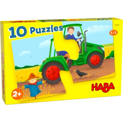 Afbeelding van HABA 10 puzzels Op de boerderij