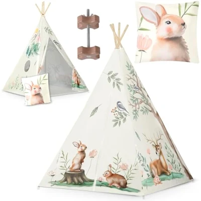 Afbeelding van Speeltent tipi beige Nukido 114x114x165 cm