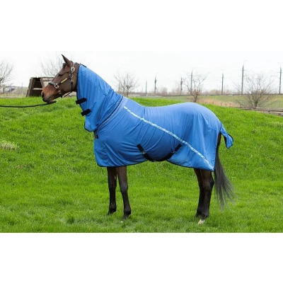 Afbeelding van Harry&#039;s Horse Vliegendeken Mesh Pro Neck blauw 125/165