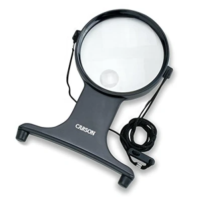 Afbeelding van Carson MagniFree Vrije handloep 2 voudige vergroting met ingebouwde kleine lens, 3,5 (HF 25)