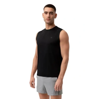 Afbeelding van DANISH ENDURANCE Sport Tank Top voor Heren, Quick Dry, Gerecycelde Materialen, 1 pack, Zwart, XXL
