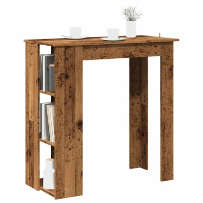 Afbeelding van vidaXL Bartafel met schap 102x50x103,5 cm bewerkt hout oud houtkleurig
