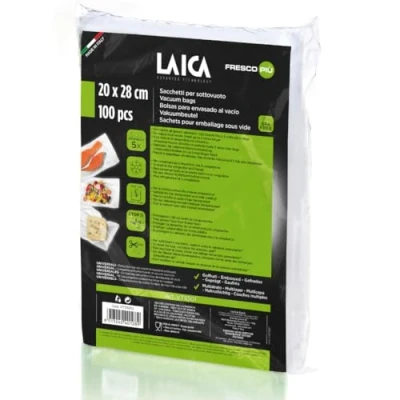 Afbeelding van Laica VT3501 vacuümzakken formaat 20 x 28 cm set van 100 stuks accessoire voor vacuümsealer