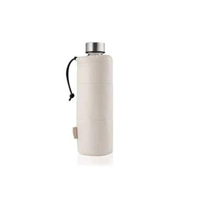 Afbeelding van Equa Glazen Flessen Met Imitatieleer Gezwollen Beige