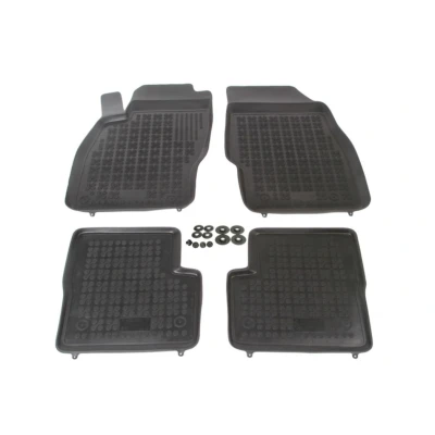 Afbeelding van REZAW PLAST 200504 Vloermatset Rubber voor en achter 4 Zwart Op maat gemaakt OPEL: Corsa D Hatchback, E Hatchback