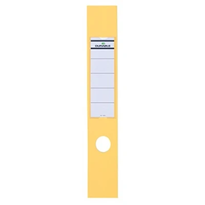 Afbeelding van Durable 809004 Zelfklevende labelhouder voor Ordofix ordners, 60 mm, geel, 10 stuks