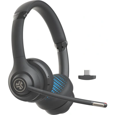 Afbeelding van JLAB Go Work Headset met Microfoon Bluetooth Voor Laptop en Computer 55 uur batterij USB C aansluiting