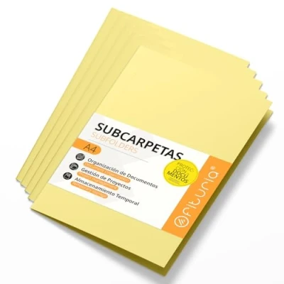 Afbeelding van Ofituria 50 stuks A4 kartonnen onderleggers, 180 g, geel
