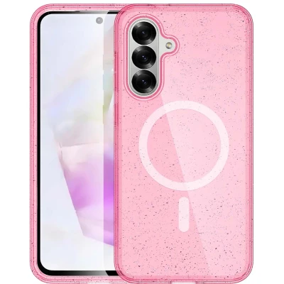 Afbeelding van imoshion Hoesje Geschikt voor Samsung Galaxy A36 Sparkle Backcover MagSafe Roze
